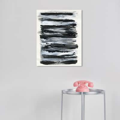 Wynwood Studio Abstract Darker Black and Modern & Contemporary Wall Art Canvas Print