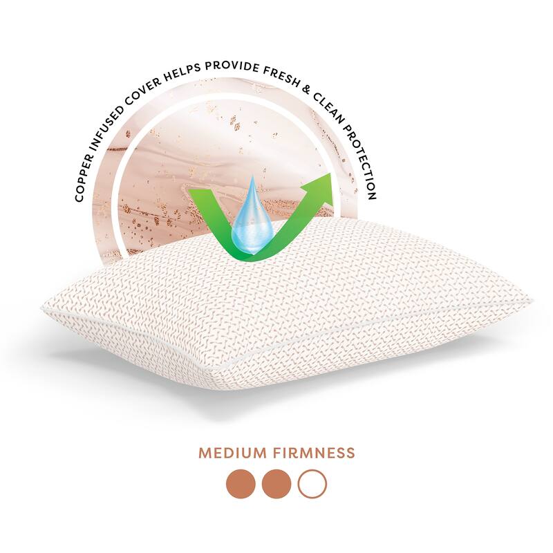 Bodipedic Memory Foam Cluster Pillow with Copper Cover
