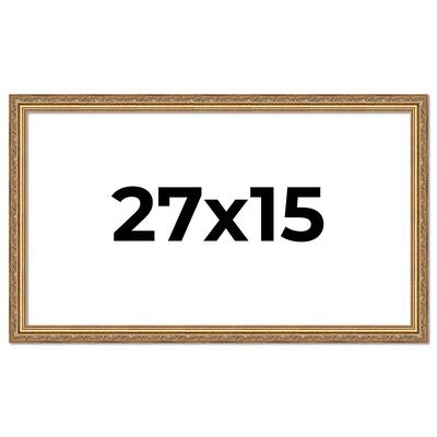 27x15 Frame Red Solid Wood Picture Frame Width 1.75 Inches | Interior Frame Depth 1 13/16 Inches