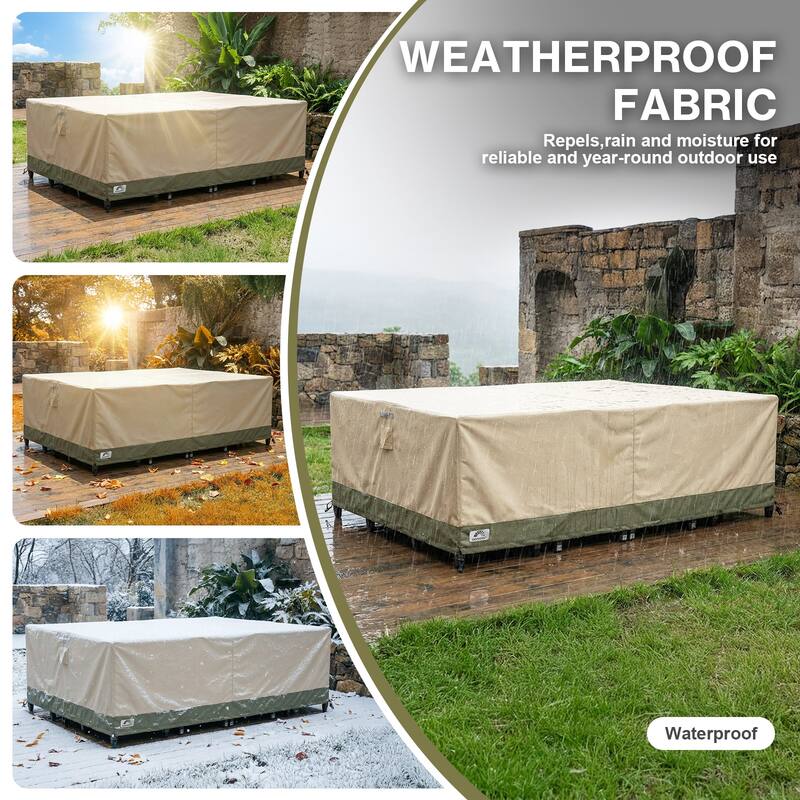 Aoodor Heavy Duty Outdoor Rectangular Furniture Set Cover