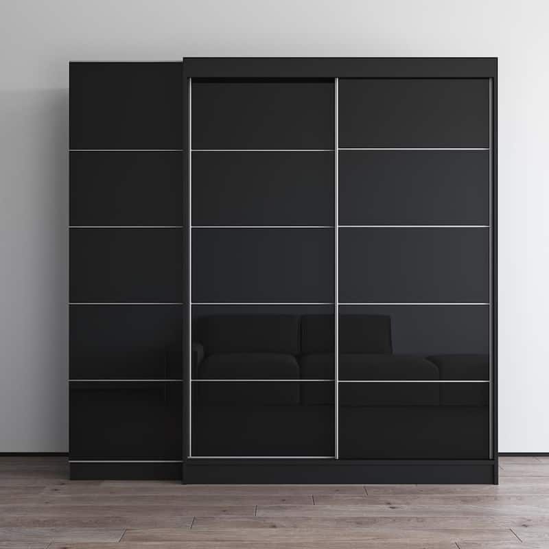 Aria 2D-EX Wardrobe - Black