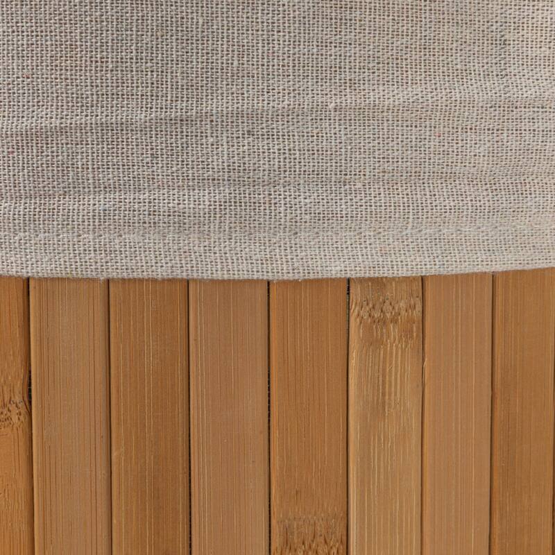 Household Essentials Bamboo Laundry Hamper with Handles and Removable Laundry Bag