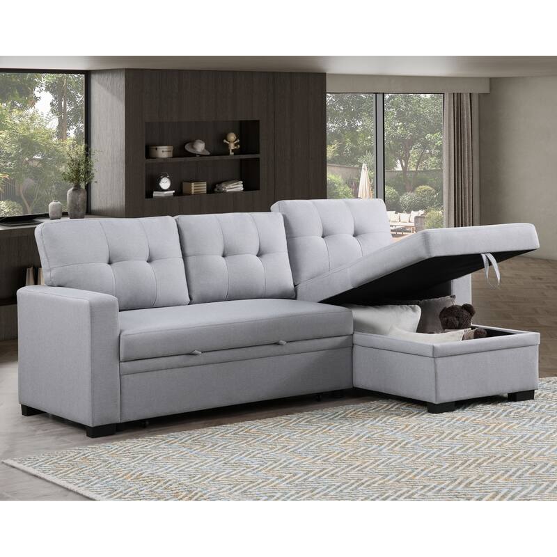 Modern Living Room Modular Sofa with Pull-out Bed and Hidden Storage