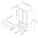 preview thumbnail 3 of 1, White Armoire Bedroom Clothes Storage Wardrobe Cabinet with 2 Drawers - 71.25" H x 35.5" W x 19.5" D