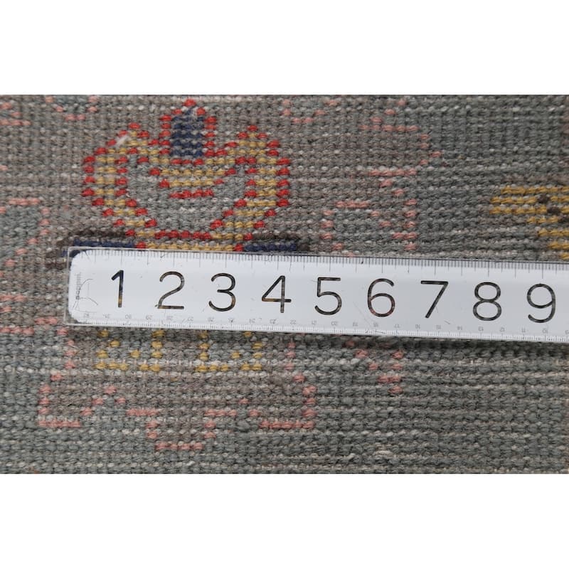Blue Oushak Indian Area Rug Hand-Knotted Wool Carpet - 8'0"x 9'9"