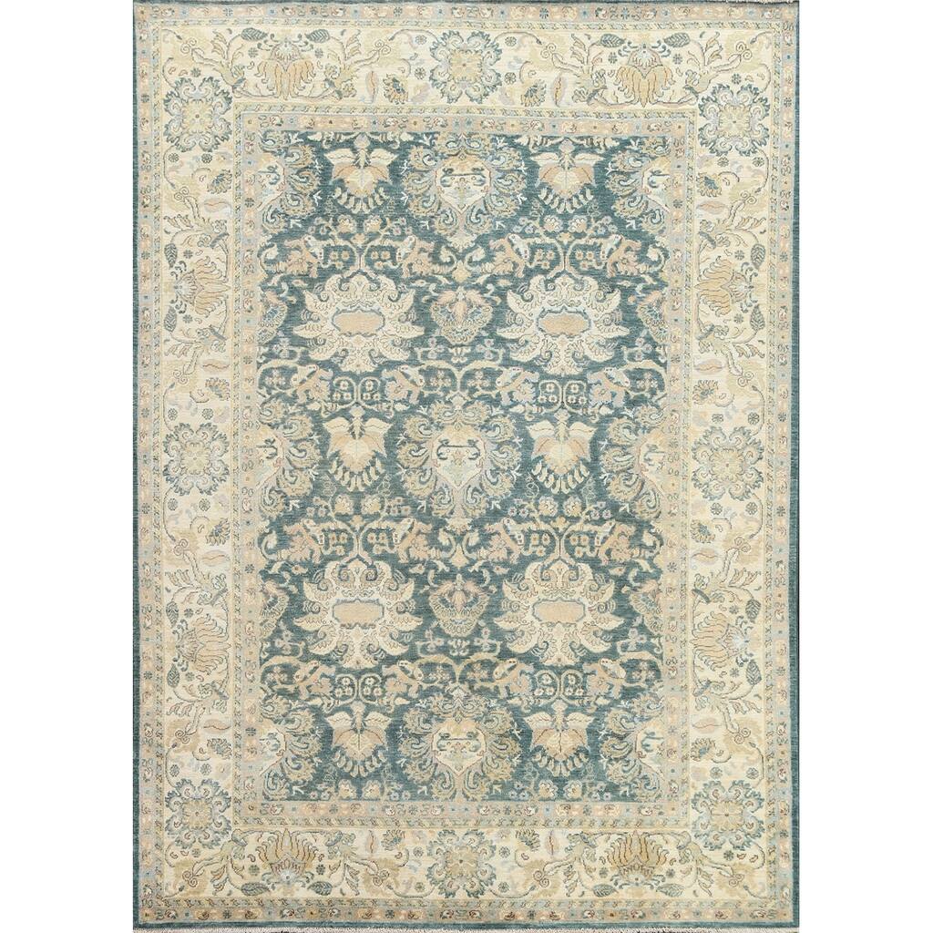 Vegetable Dye Traditional Floral Ziegler Wool Area Rug Hand-knotted - 6'7" x 9'0"