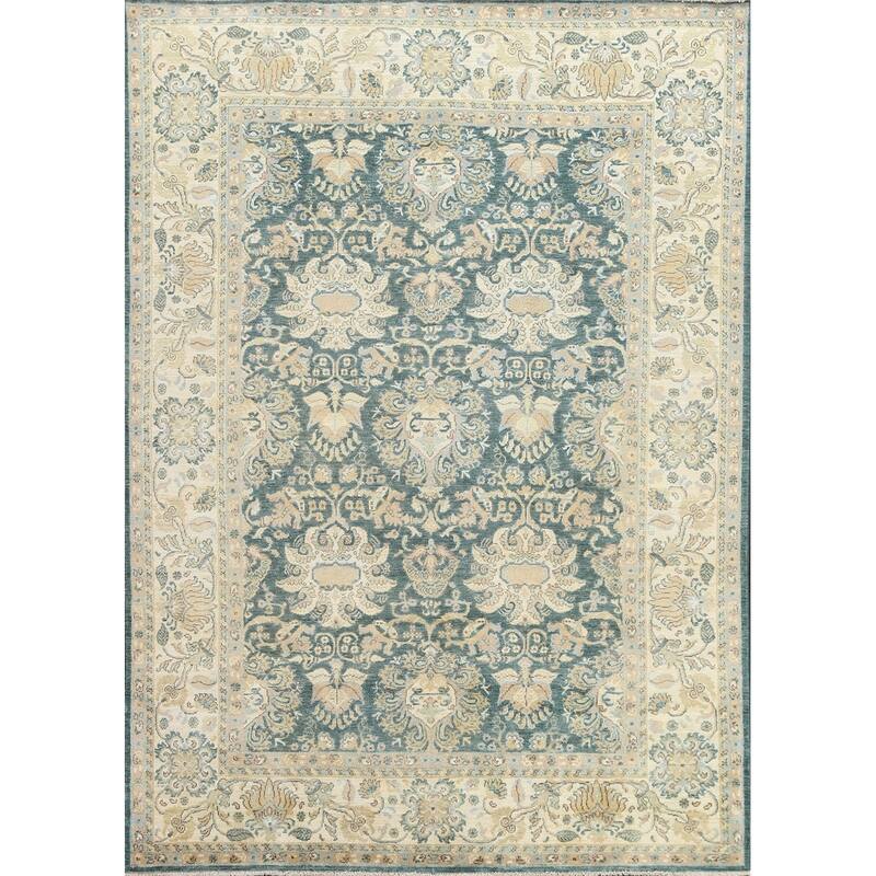 Vegetable Dye Traditional Floral Ziegler Wool Area Rug Hand-knotted - 6'7" x 9'0"