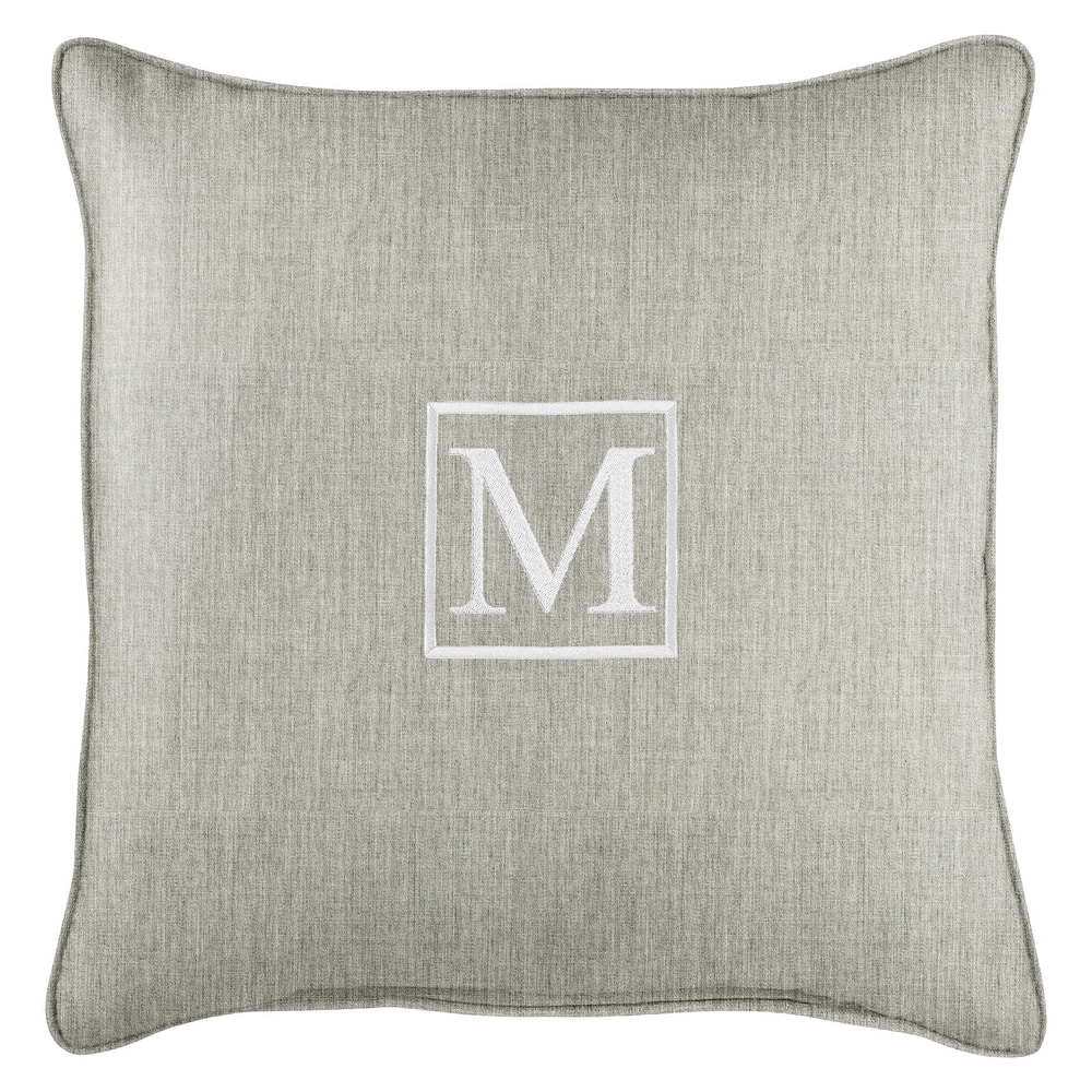 Monogram Corded Single Square Pillow by Havenside Home