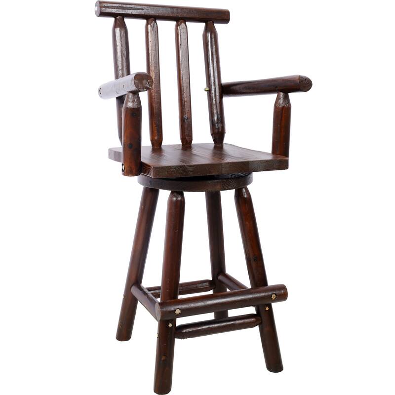 Rustic Bar Stool - Fir Wood Construction