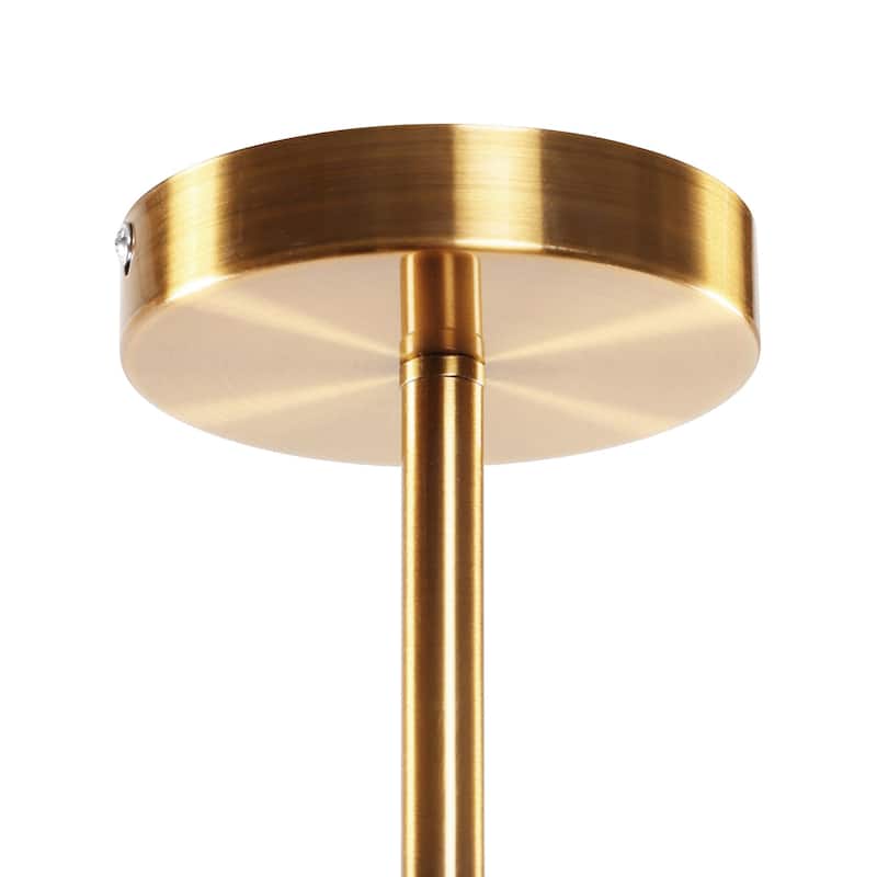 Modern 18-Light Brushed Gold Sputnik Sphere Chandelier - 26.75-in W