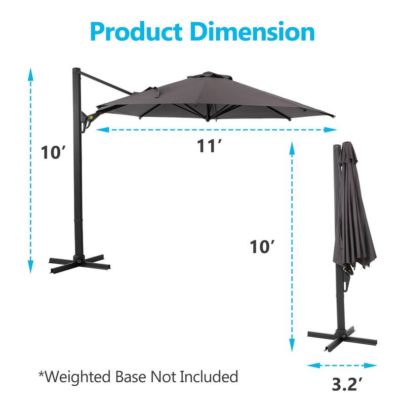 Outdoor Cantilever Umbrella with Advanced Features for Ultimate Sun Protection and Versatility