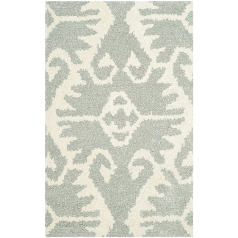 SAFAVIEH Handmade Wyndham Bekin Modern Wool Rug - 2'6" x 4' - Grey/Ivory