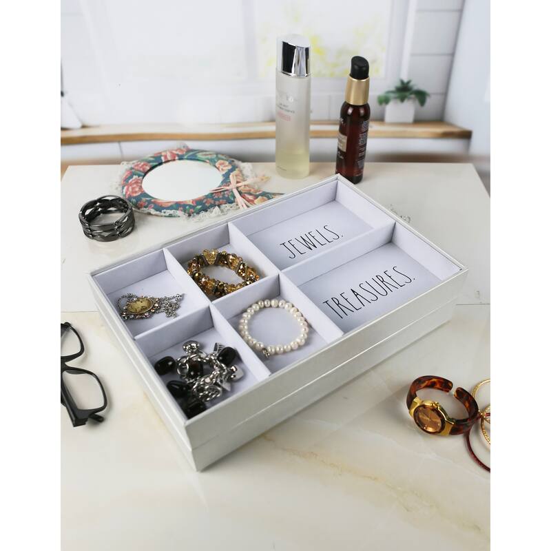 Rae Dunn Set 2 Stackable Jewelry Trays