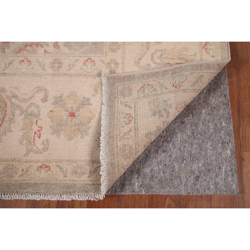 Hand Knotted Oriental 100% Wool Carpet Transitional All-Over Beige & Ivories Oushak Area Rug - 10' 2'' X 8' 2''