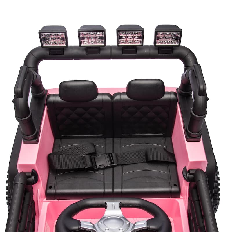 24V Kids Ride On Car W/Parents Remote ControlAdjustable speedLarge display screen,Safety Belt for Kids Aged 3+
