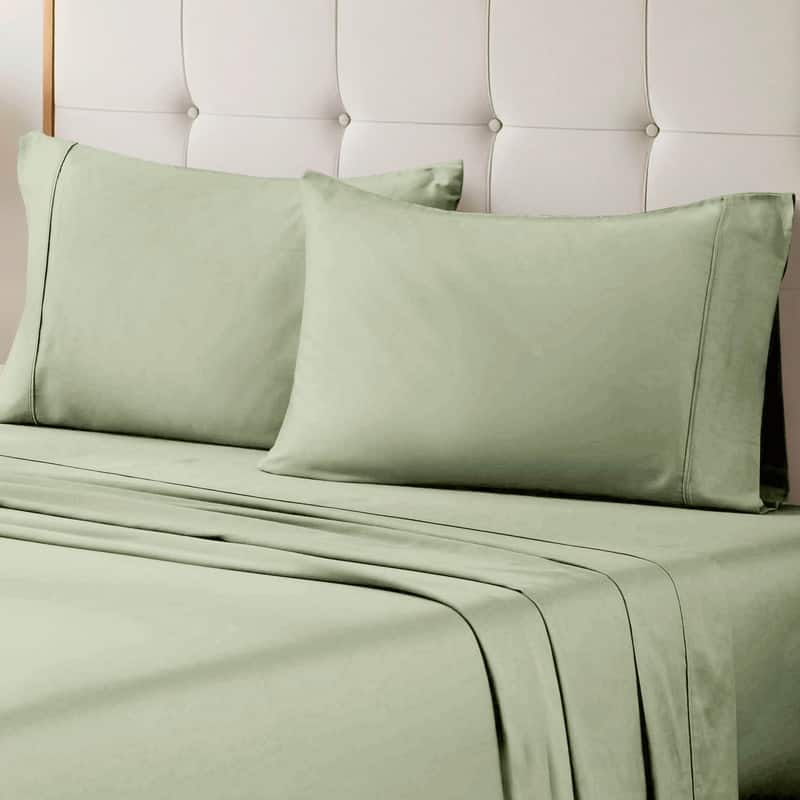 Superior Egyptian Cotton 700 Thread Count Eco-Friendly Solid Sheet Set - Full - Sage