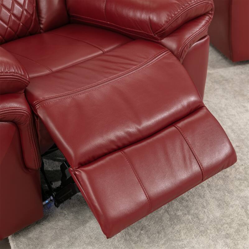 Merax Home Theater Seating Manual Recliner Chair with LED Light Strip