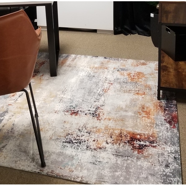 Area Rugs Abstract Grey Gold Carpet Rugs 4x6  5x8  Hallway Runners VCZ1178 