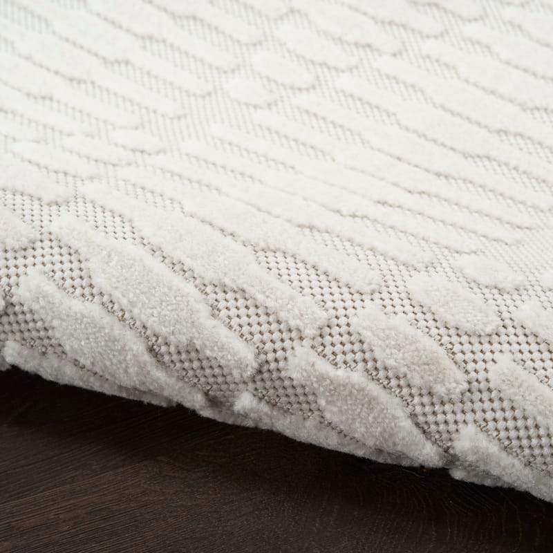 Nourison Casual Indoor only Diamond Area Rug - 5' 3" x 7' - Ivory