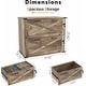 preview thumbnail 2 of 7, Barn Door Wooden 2 Drawers With Lock 25.79"H