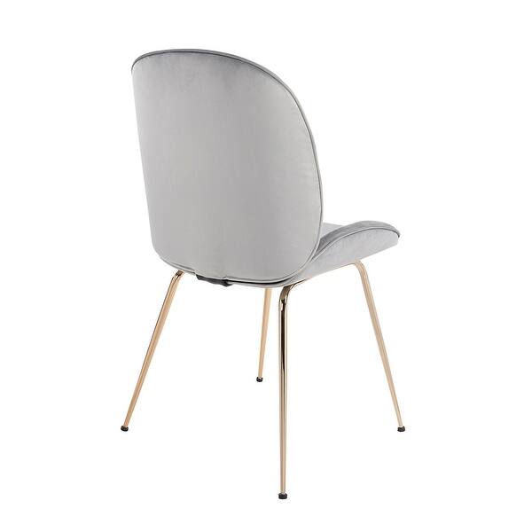 Shell Shape Velvet Uphostered Dining Room Side Chair On Sale Overstock 30993637