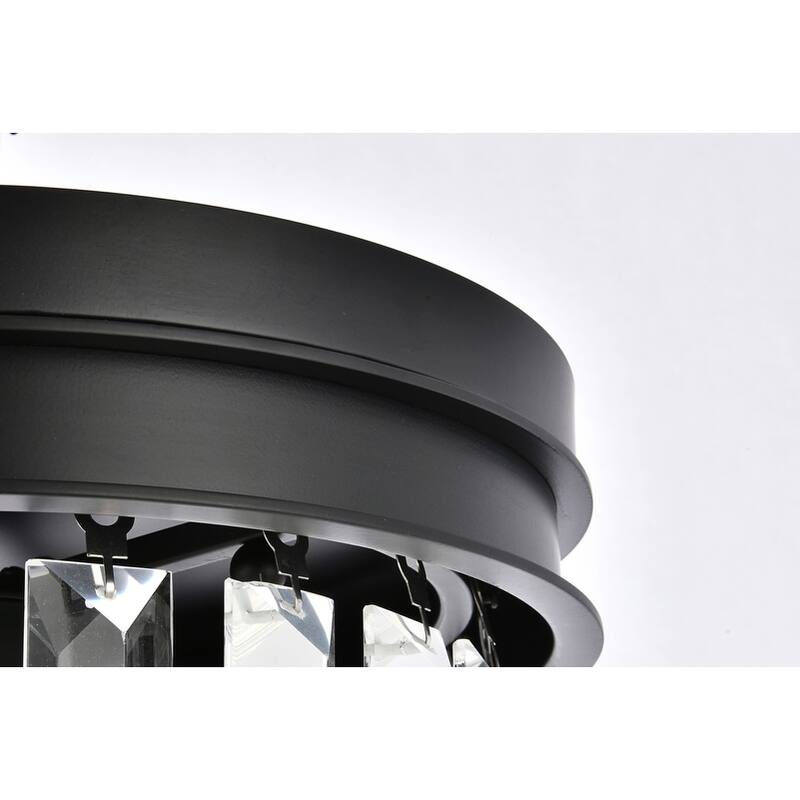 Royce Edge 3-Light Matte Black Flush Mount