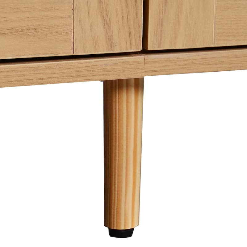 85'' MDF TV Stand with Solid Wood Legs - 78.74" x 14.60"