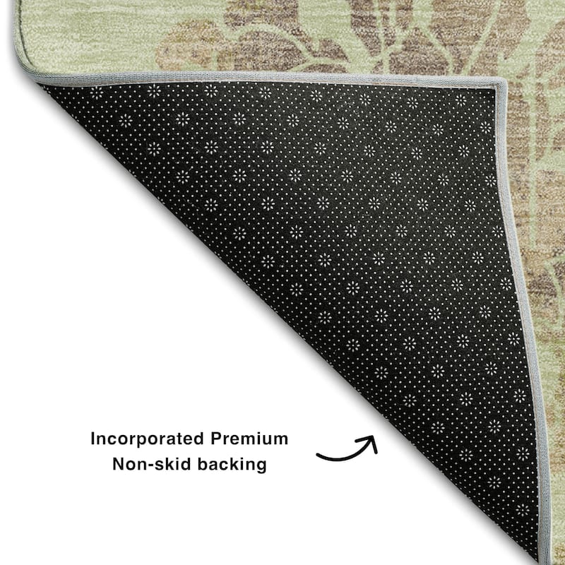 Premium Washable Super Soft Floral Whimsy Mayfield Rug