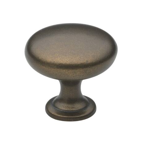 GlideRite 1.125-inch Classic Antique Brass Round Cabinet Knobs (Pack of 10)