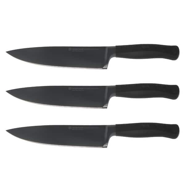 slide 2 of 5, 3x Wusthof Performer 8" Chef's Knife, Black Black