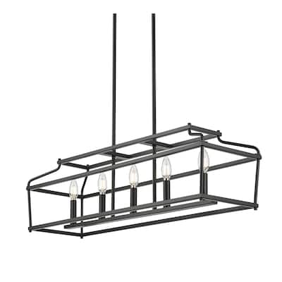 Millennium Lighting 19105 Nellita 5 Light 34" Wide Linear Chandelier