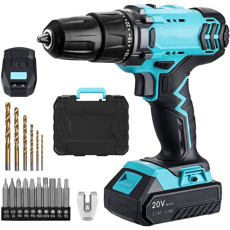 20V cordless drill, electric drill driver set - Bed Bath & Beyond ...