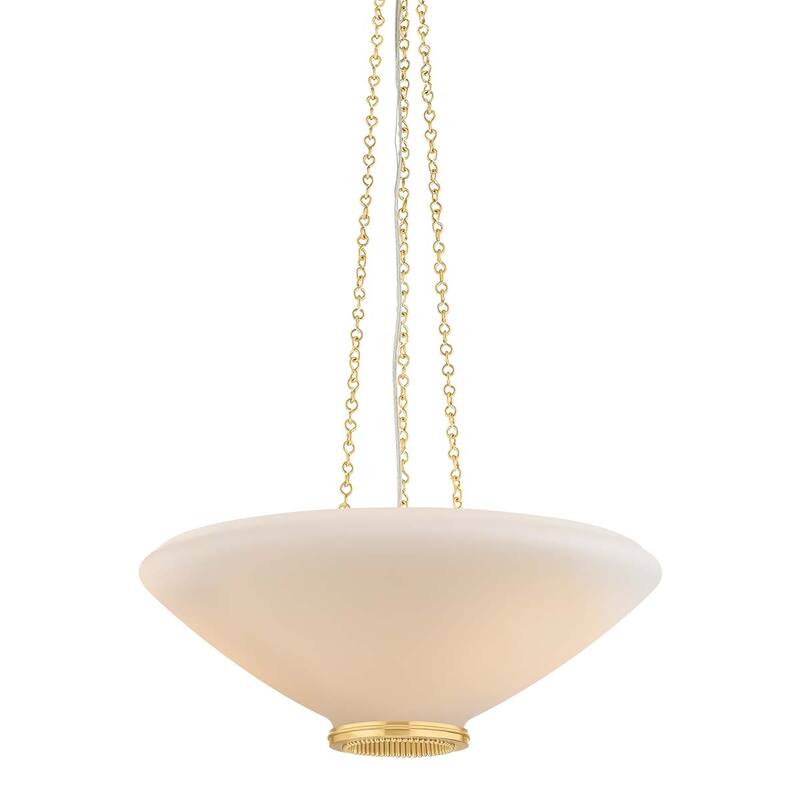 Hudson Valley Lighting 2322 Awosting 3 Light 22" Wide Pendant with - Aged Brass