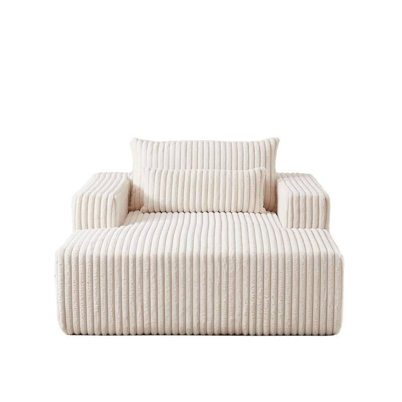 75 Inch Corduroy Sponge Sofa Lounge Chair