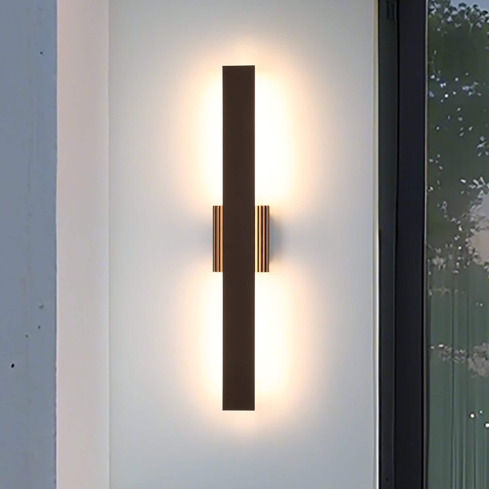 Thesis Jacks 36-inch Architectural Bronze 5CCT LED Exterior Wall Sconce