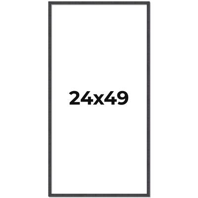 24x49 Frame Brown Picture Frame - Complete Modern Photo Frame Includes