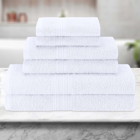 Eco-Friendly Sustainable Cotton 6-Piece Bathroom Towel Set