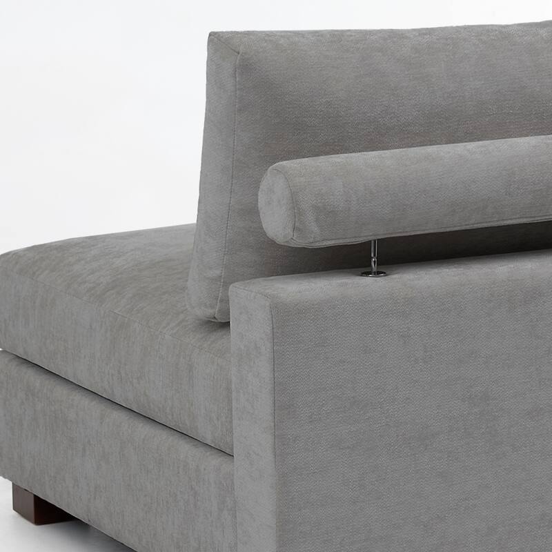 Modern Upholstered Chenille Modular Sectional Sofa with Pillow