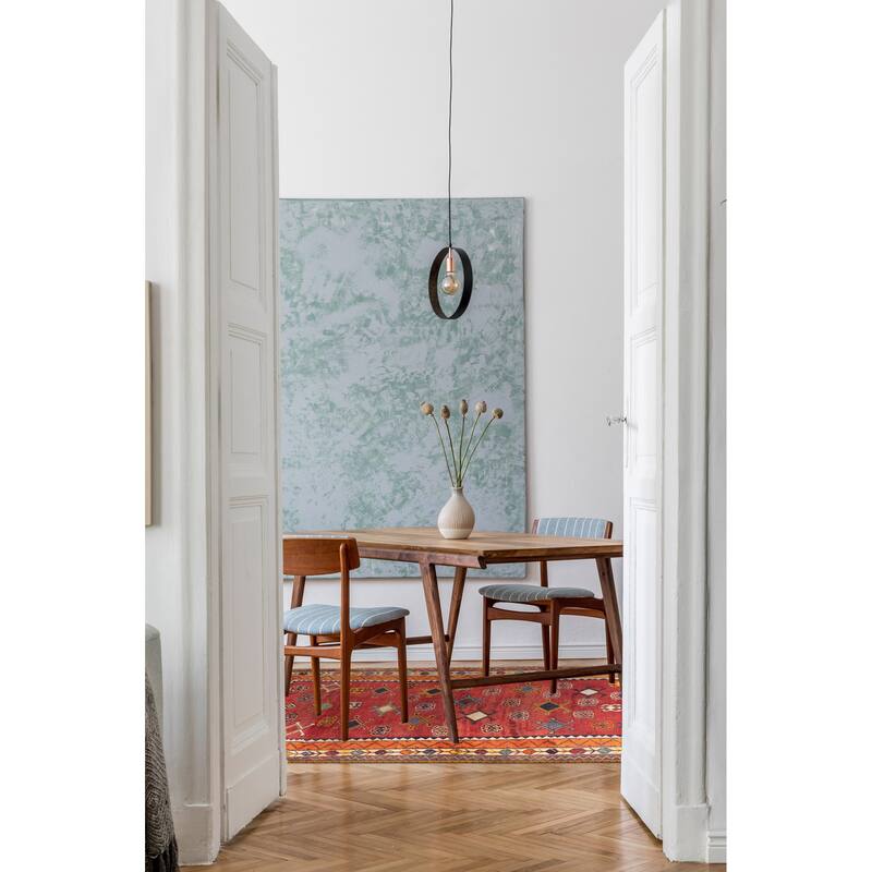 ECARPETGALLERY Hand-knotted Melis Dark Red Wool Rug - 4'0 x 7'2