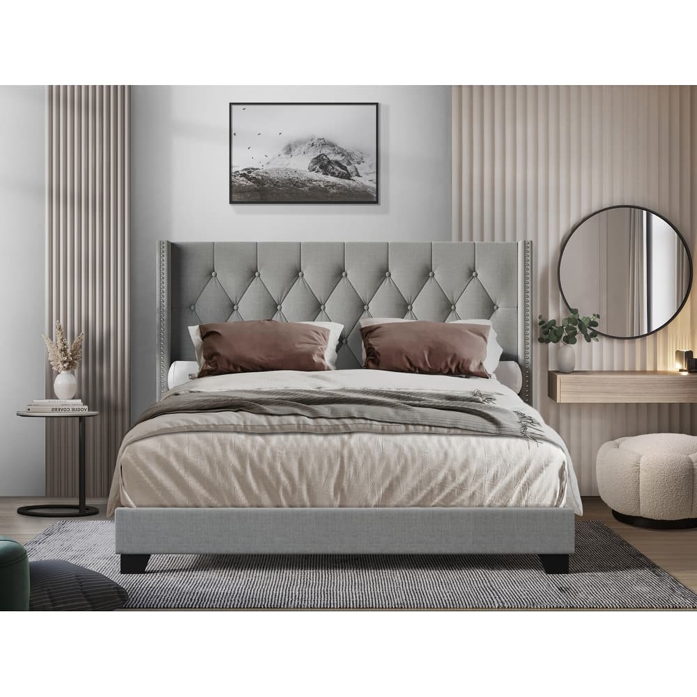 Danbury Tufted Upholstered Panel Bed
