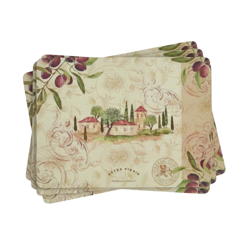 Portmeirion Olive Orchard Placemats, Set of 4 - Multicolor - Set of 4