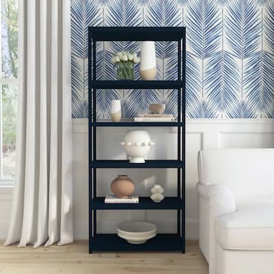 Lark 5 Tier 30"W x 75"H Wood Etagere Bookcase