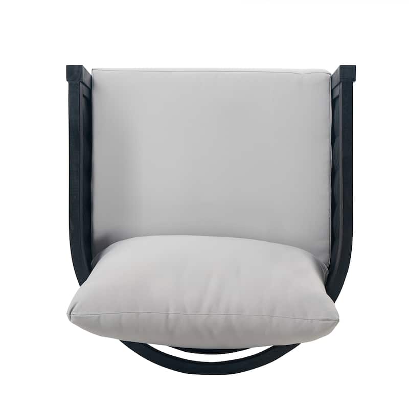 Burchett Outdoor Acacia Wood and Wicker 4 Seater Chat Set with Cushions by Christopher Knight Home