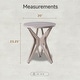 preview thumbnail 12 of 21, COZAYH Pedestal Farmhouse End Table, Distressed Top with Base for Modern Farmhouse, Boho Decor, Round
