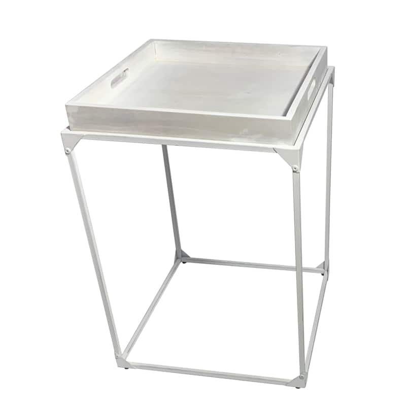 Carolina Living Cooper Tray Table - Whitewash
