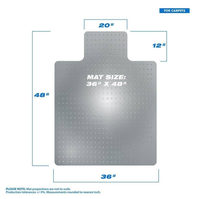 Upgrade Thickening PVC Nail Transparent Chair Mat