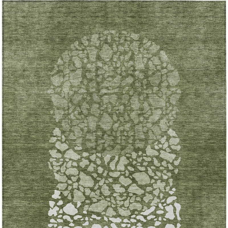 HomeRoots Abstract Transitional Rectangle Outdoor Rug
