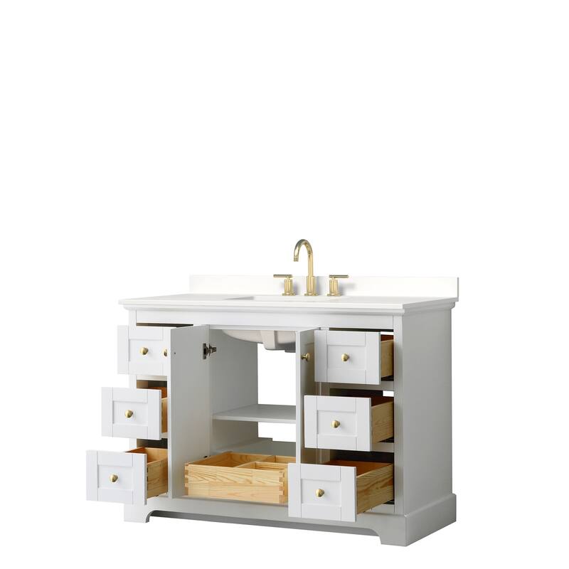 Avery 48-inch Single Vanity, Quartz Top