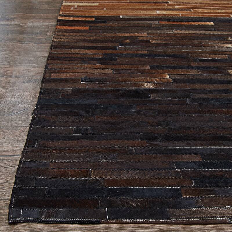 Handmade Couristan Chalet Homestead Cowhide Leather Area Rug