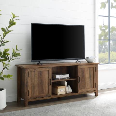 The Gray Barn Wind Gap Groove Door TV Stand Console